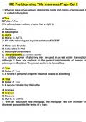 Maryland title insurance pre-license course questions and answers with 100&percnt; complete solutions  verified &updated 2025 graded a&plus;