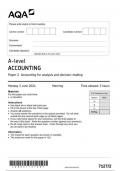 AQA A LEVEL ACCOUNTING PAPER 2 JUNE 2024 FINAL QUESTION PAPER 