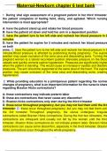 Exam &lpar;elaborations&rpar; Maternal-Newborn chapter 6 NEW