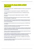 Real Estate FL Exam 2025 LATEST UPDATE&excl;&excl;&excl;