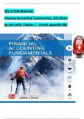 Financial Accounting Fundamentals&comma; 8th Edition SOLUTION MANUAL By John Wild&comma; Verified Chapters 1 - 13&comma; Complete Newest Version