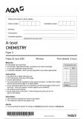 AQA A LEVEL CHEMISTRY  PAPER 3 JUNE 2024 FINAL QUESTION PAPER