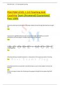 PGA PGM LEVEL 1 3&period;0 Teaching And  Coaching Exam &lpar;Answered&rpar; Guaranteed  Pass 100&percnt;