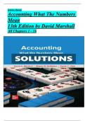 Solution Manual for Accounting What The Numbers Mean&comma; 13th Edition By David Marshall &vert; Verified Chapter's 1 - 16 &vert; Complete Newest Version