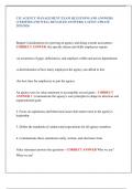 CIC AGENCY MANAGEMENT EXAM QUESTIONS AND ANSWERS  &lpar;VERIFIED AND WELL DETAILED ANSWERS&rpar; LATEST UPDATE  2025&sol;2026