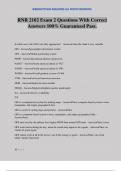 RNR 2102 Exam 2 Questions With Correct Answers 100&percnt; Guaranteed Pass