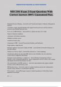 MIS 2101 Exam 2 Exam Questions With Correct Answers 100&percnt; Guaranteed Pass&period;