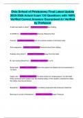 Ohio School of Phlebotomy Final Latest Update 2025-2026 Actual Exam 130 Questions with 100&percnt; Verified Correct Answers Guaranteed A&plus; Verified by Professor