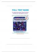 Test Bank For Psychopharmacology Drugs the Brain and Behavior 4th Edition By Meyer Nursing