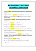 PN 2003 final &vert; Q&A Latest 2024&sol;2025 &vert; 100&percnt; PASS