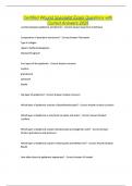 Certified Wound Specialist Exam Questions with Correct Answers 2025