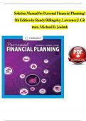 Solution Manual for Personal Financial Planning 15th Edition by Randy Billingsley, Lawrence J. Gitman, Michael D. Joehnk
