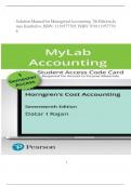 Solutions Manual For Managerial Accounting 7th Edition By Karen Braun&comma; Wendy Tietz &lpar;All Chapters&comma; 100&percnt; Original Verified&comma; A&plus; Grade&rpar;