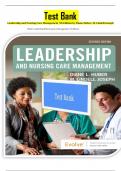TEST BANK Leadership and Nursing Care Management &lpar;7TH&rpar; by Diane Huber&semi; M&period; Lindell Joseph&vert; Chapter 1-26 LATEST VERSION