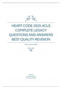 Heart Code 2025 ACLS Complete Legacy Questions And Answers