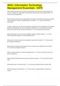 WGU&colon; Information Technology Management Essentials - D075 exam questions and 100&percnt; correct answers 2025