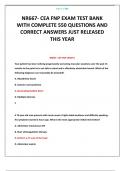 NR667- CEA FNP EXAM TEST BANK WITH COMPLETE 550 QUESTIONS AND CORRECT ANSWERS JUST RELEASED THIS YEAR