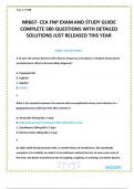 NR667- CEA FNP EXAM AND STUDY GUIDE COMPLETE 580 QUESTIONS WITH DETAILED SOLUTIONS JUST RELEASED THIS YEAR