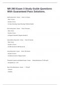 NR 293 Exam 3 Study Guide Questions With Guaranteed Pass Solutions&period;