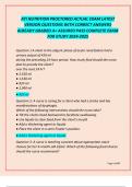 ATI NUTRITION PROCTORED ACTUAL EXAM LATEST  VERSION QUESTIONS WITH CORRECT ANSWERS  ALREADY GRADED A&plus; ASSURED PASS COMPLETE EXAM  FOR STUDY 2024-2025