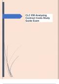 CLC 056 Analyzing Contract Costs Study  Guide Exam Q&A 100&percnt; Solved