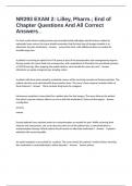 NR293 EXAM 2&colon; Lilley&comma; Pharm&period;&semi; End of Chapter Questions And All Correct Answers &period; 