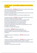 CA MFT Exam - Law & Ethics Questions And Answers A Graded