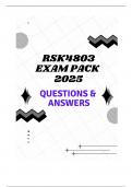 RSK4803 EXAM PACK 2025 &lpar;QUESTIONS & ANSWERS&rpar;