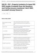 SGS 10 - PLP - Property &lpar;contents of a lease &lpar;III&rpar;&rpar; 2025 Update &vert;Complete Exam Set Questions And Verified Answers &lpar;solutions&rpar; &vert; Get It 100&percnt; Accurate&excl;&excl;&vert; Already Passed A&plus;