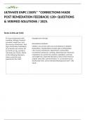 ULTIMATE ENPC &lpar;100&percnt;&ast; &ast;CORRECTIONS MADE POST REMEDIATION FEEDBACK&rpar; 120&plus; QUESTIONS & VERIFIED SOLUTIONS &sol; 2025&period; 