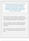 FLORIDA BAIL BONDS STATE EXAM ALL QUESTIONS AND CORRECT DETAILED ANSWERS TOP RATED VERSION FOR 2025-2026 ALREADY A GRADED AND EXPERT APPROVED &vert; NEW AND REVISED