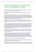 OAR for Jurisprudence Exam Questions &plus; Answers Verified 100&percnt; Correct&excl;&excl;
