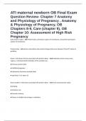 ATI maternal newborn OB Final Exam Question Review- Chapter 7 Anatomy and Physiology of Pregnancy &comma; Anatomy & Physiology of Pregnancy&comma; OB Chapters 8-9&comma; Care &lpar;chapter 9&rpar;&comma; OB Chapter 10&colon; Assessment of High Risk Pregnancy