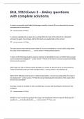BUL 3310 Exam 3 &ndash; Bailey questions with complete solutions