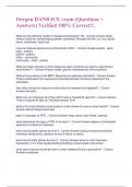 Oregon DANB ICE exam &lpar;Questions &plus; Answers&rpar; Verified 100&percnt; Correct&excl;&excl;&period;