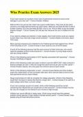 Wise Practice Exam Answers 2025