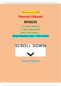 Official summer 2024 Pearson Edexcel 8EN0&sol;02 GCE Advance Subsidiary In English Language &lpar;8EN0&rpar; Paper 2&colon; Child Language Merged Question Paper &plus; Mark Scheme