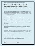 Marketo Certified Expert Exam Sample Questions And Answers Latest Update 