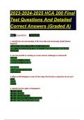 023-2024-2025 HCA 200 Final Test Questions And Detailed Correct Answers &lpar;Graded A&rpar;