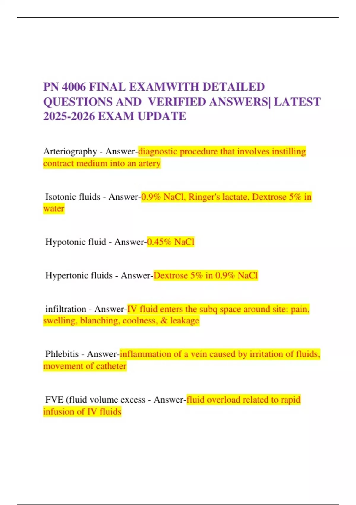 PN 4006 FINAL EXAMWITH DETAILED QUESTIONS AND VERIFIED ANSWERS| LATEST ...