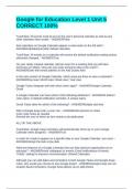 GOOGLE CERTIFIED EDUCATOR LEVEL EXAM  PACKAGE DEAL&vert;&vert;QUESTIONS AND ANSWERS 100&percnt; CORRECT&excl;&excl;