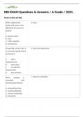 RBS EXAM Questions & Answers &sol; A Grade &sol; 2025&period;  
