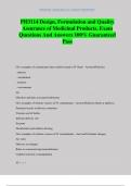 PH3114 Design&comma; Formulation and Quality Assurance of Medicinal Products&period; Exam Questions And Answers 100&percnt; Guaranteed Pass