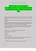 pH3113 unit 1&plus;2 - principles of neuropharmacology &plus; abuse of drugs&period; Exam Questions And Answers 100&percnt; Guaranteed Pass