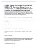 ATI RN Comprehensive Online Practice 2023 A&comma; ATI Capstone Comprehensive Assessment A&comma; ATI Capstone Proctored Comprehensive Assessment Form A