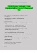 PH3113 Diseases and Drugs 2 Exam Questions And Answers 100&percnt; Guaranteed Pass