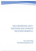 Residential Quizz Random Practice Questions and Complete Solutions Graded A  Bundle Compilation