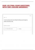 HUM 120 FINAL EXAM QUESTIONS WITH 100&percnt; SOLVED ANSWERS&excl;&excl;