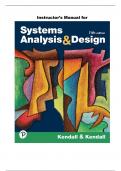 Solution Manual for Systems Analysis and Design&comma; 11th edition Kenneth E&period; Kendall&comma; Julie E Kendall&period;