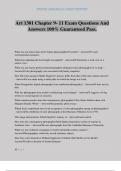 Art 1301 Chapter 9- 11 Exam Questions And Answers 100&percnt; Guaranteed Pass&period;